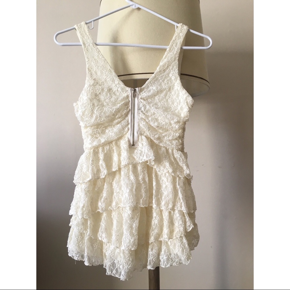 Victoria’s Secret Catalogue Lace Layered Tank Top